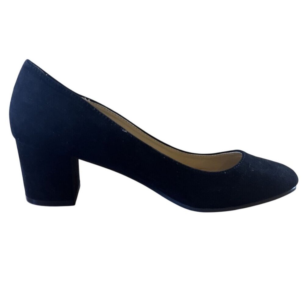 Wanted Amelia Women's Block Heel Black Micro Fiber Pumps Size 9 NEW Goth